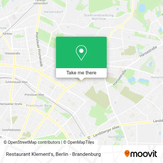 Restaurant Klement's map