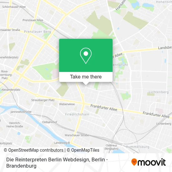 Die Reinterpreten Berlin Webdesign map