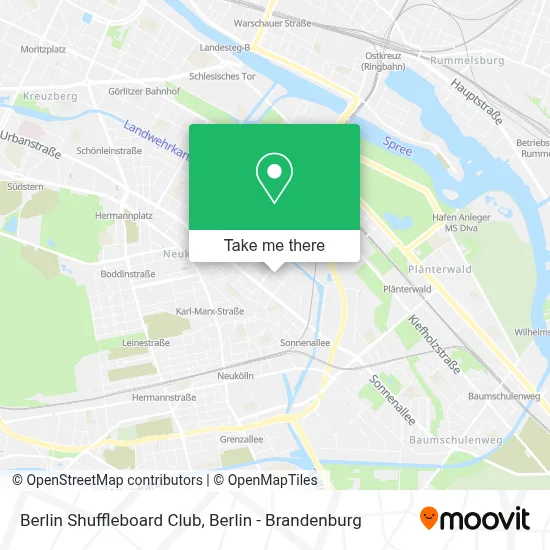Berlin Shuffleboard Club map