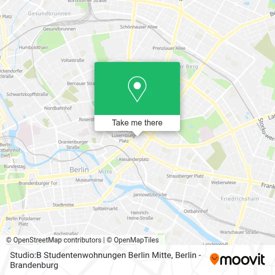 Studio:B Studentenwohnungen Berlin Mitte map