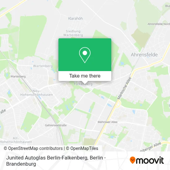 Junited Autoglas Berlin-Falkenberg map