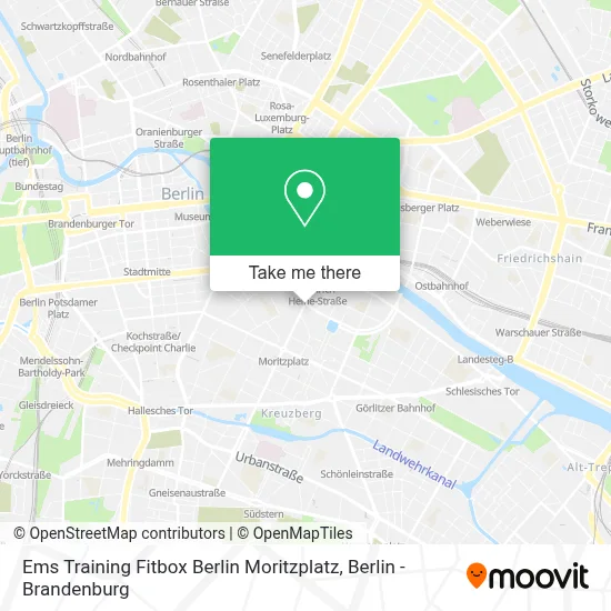 Ems Training Fitbox Berlin Moritzplatz map
