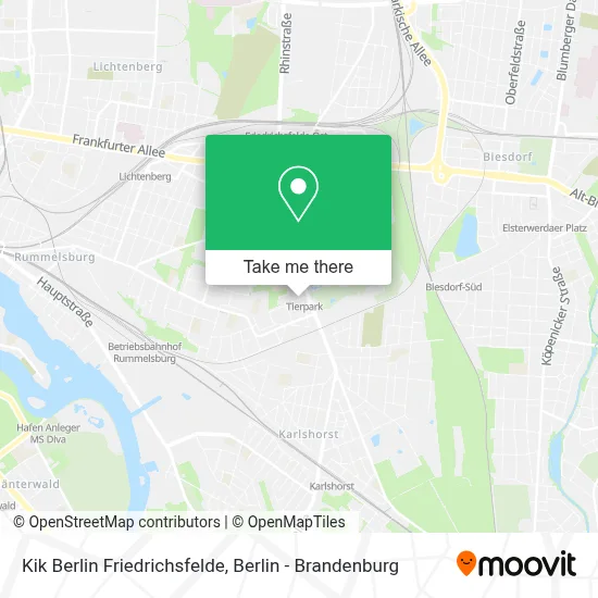 Kik Berlin Friedrichsfelde map