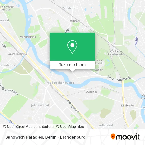 Sandwich Paradies map