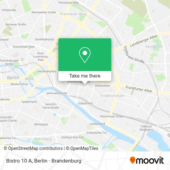Bistro 10 A map