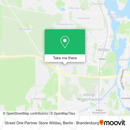 Street One Partner Store Wildau map