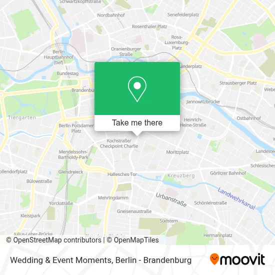 Wedding & Event Moments map