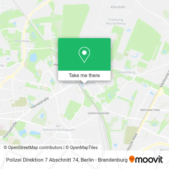 Polizei Direktion 7 Abschnitt 74 map