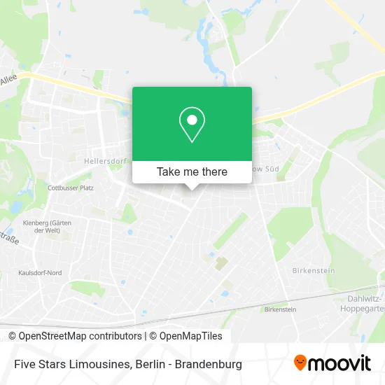 Five Stars Limousines map