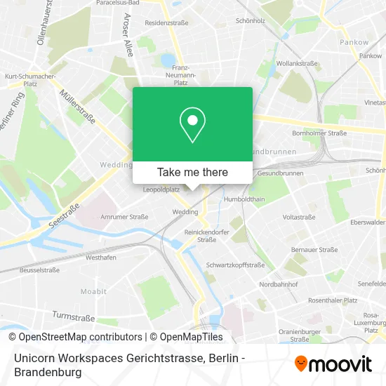 Unicorn Workspaces Gerichtstrasse map