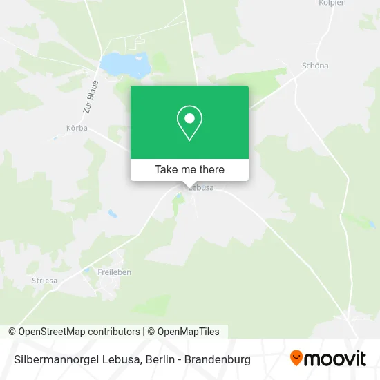 Silbermannorgel Lebusa map