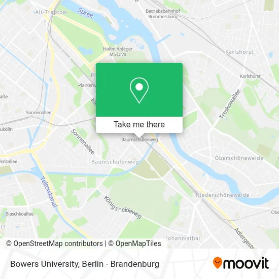 Bowers University map