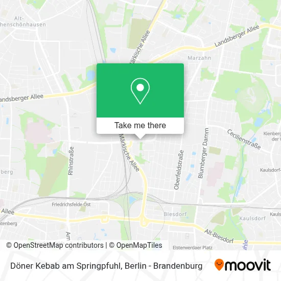 Döner Kebab am Springpfuhl map