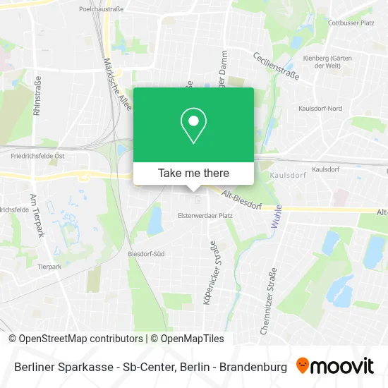 Berliner Sparkasse - Sb-Center map