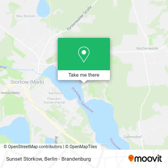 Sunset Storkow map