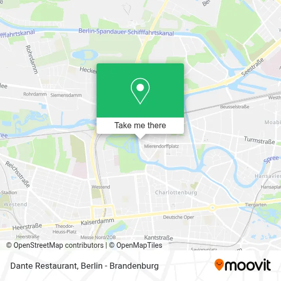 Restaurant Dante map