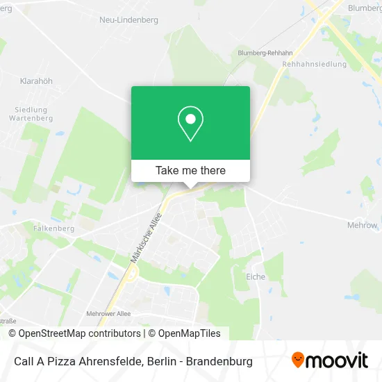 Call A Pizza Ahrensfelde map
