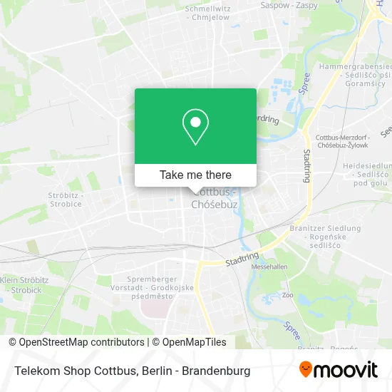Telekom Shop Cottbus map