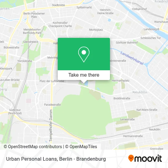 Urban Personal Loans map