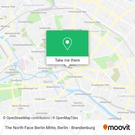 The North Face Berlin Mitte map
