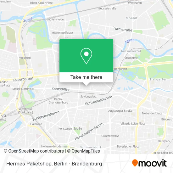 Hermes Paketshop map