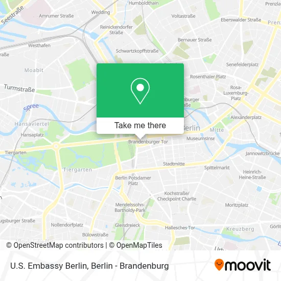 U.S. Embassy Berlin map