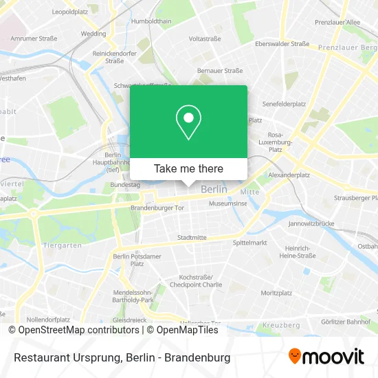 Restaurant Ursprung map