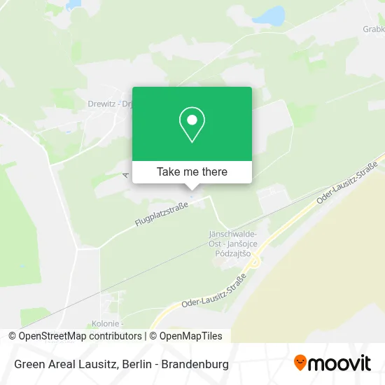 Green Areal Lausitz map