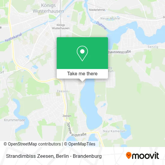 Strandimbiss Zeesen map