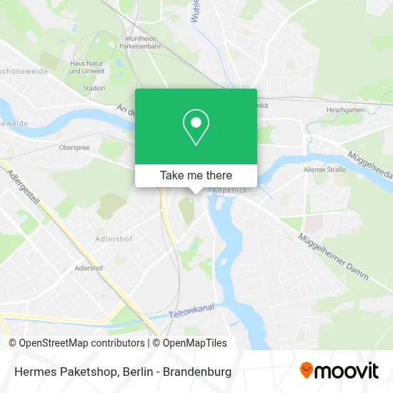 Hermes Paketshop map