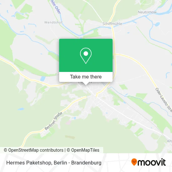 Hermes Paketshop map