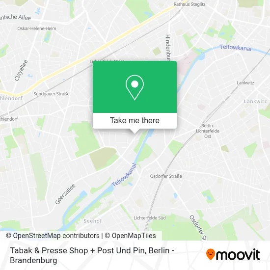 Tabak & Presse Shop + Post Und Pin map