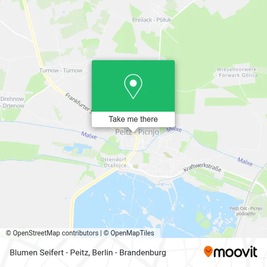 Blumen Seifert - Peitz map