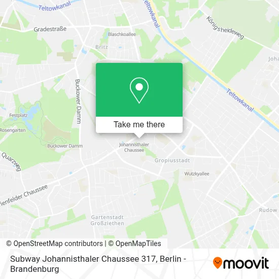 Subway Johannisthaler Chaussee 317 map