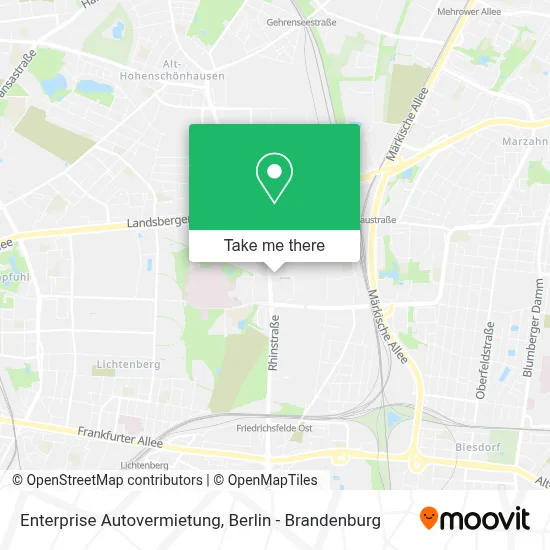 Enterprise Autovermietung map