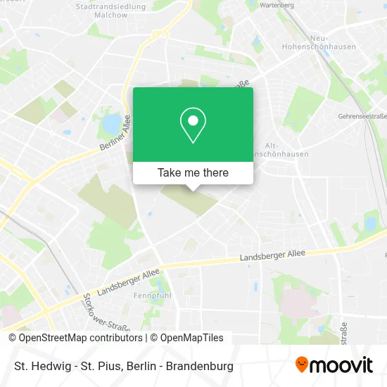 St. Hedwig - St. Pius map