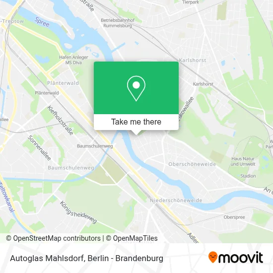 Autoglas Mahlsdorf map