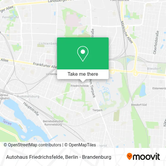 Autohaus Friedrichsfelde map