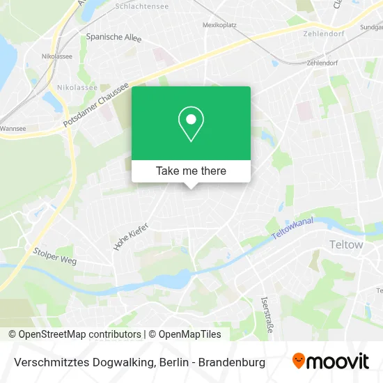 Verschmitztes Dogwalking map