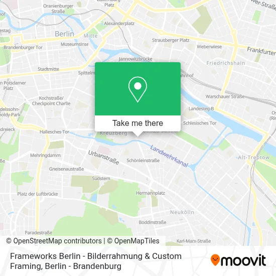 Frameworks Berlin - Bilderrahmung & Custom Framing map