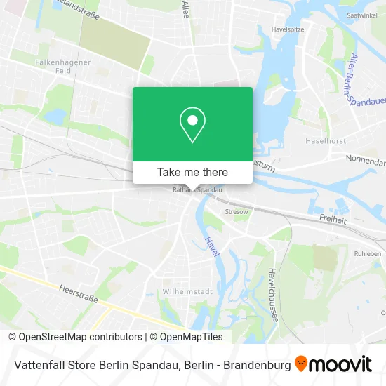 Vattenfall Store Berlin Spandau map