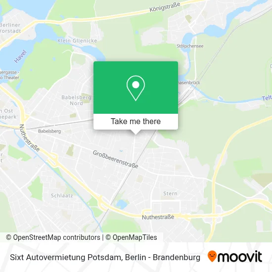 Sixt Autovermietung Potsdam map