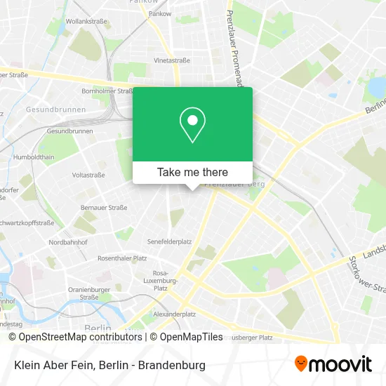 Klein Aber Fein map