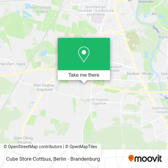Cube Store Cottbus map