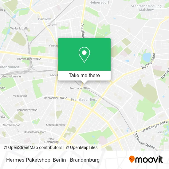 Hermes Paketshop map