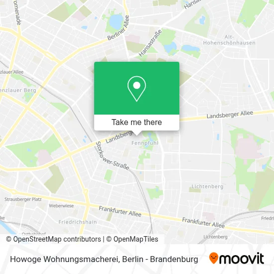 Howoge Wohnungsmacherei map
