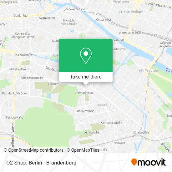 O2 Shop map