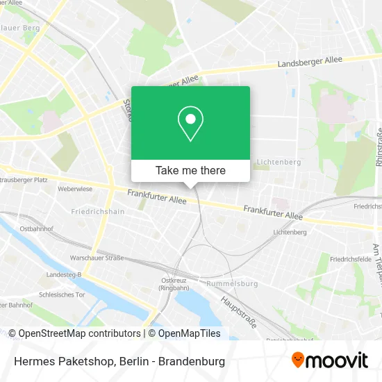 Hermes Paketshop map