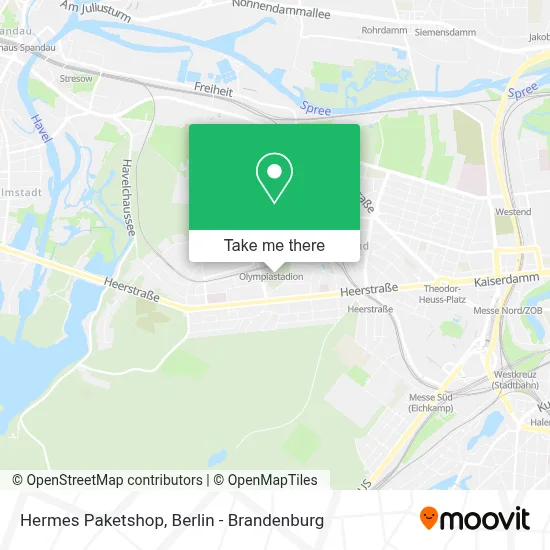 Hermes Paketshop map