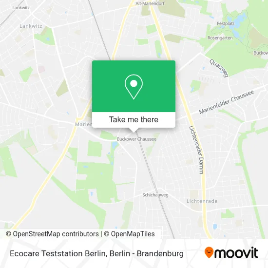 Ecocare Teststation Berlin map